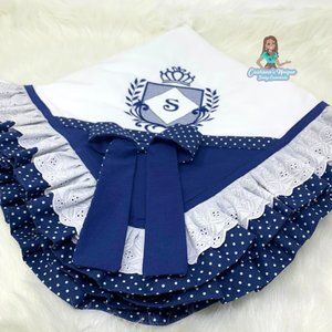 Personalized Baby Blanket Blue